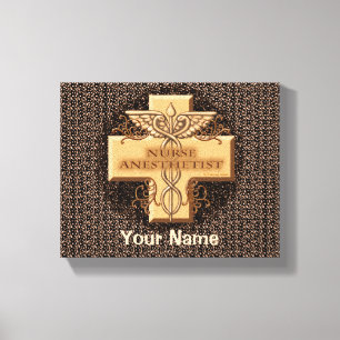 Nurse Anaesthetist Caduceus  Canvas Print