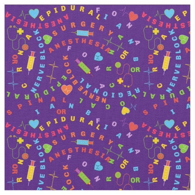 Nurse Anaesthetist CRNA Fabric (Close Up)