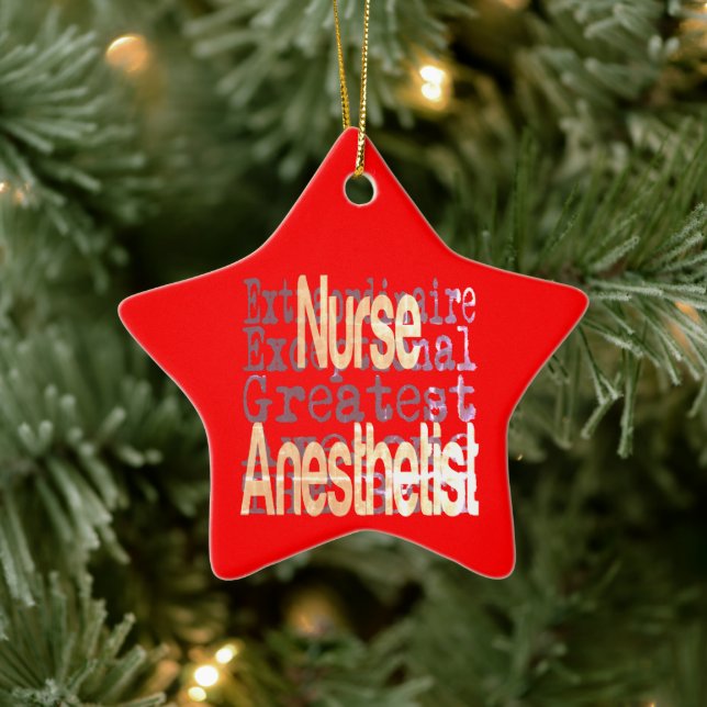 Nurse Anaesthetist Extraordinaire Ceramic Tree Decoration (Tree)