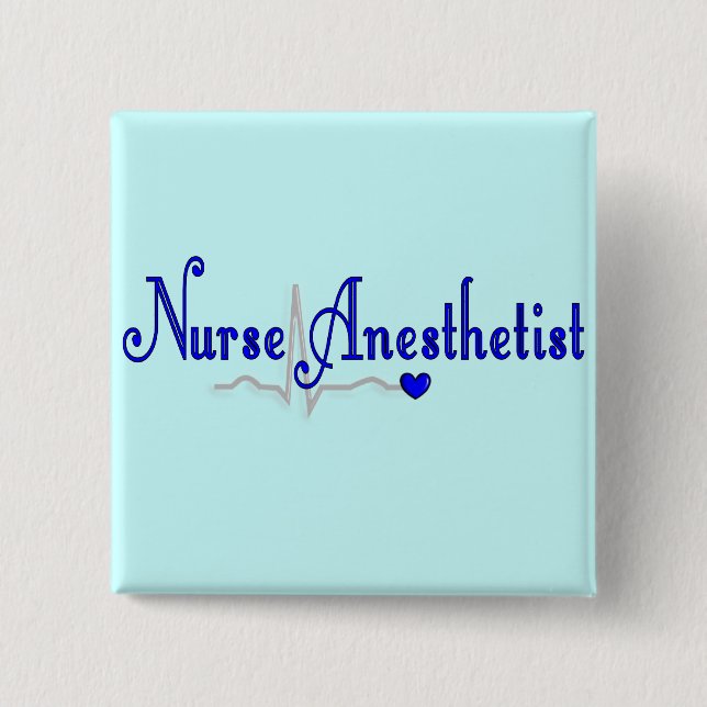 Nurse Anaesthetist Gifts 15 Cm Square Badge (Front)