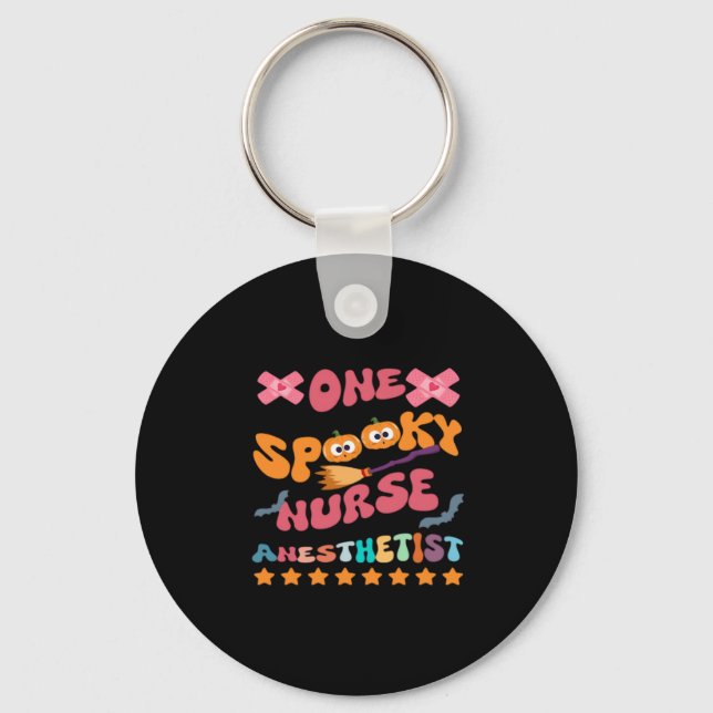 Nurse Anaesthetist - One Spooky Nurse Anaesthetist Key Ring (Front)
