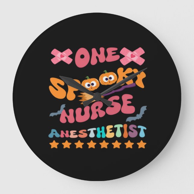 Nurse Anaesthetist - One Spooky Nurse Anaesthetist Large Clock (Front)