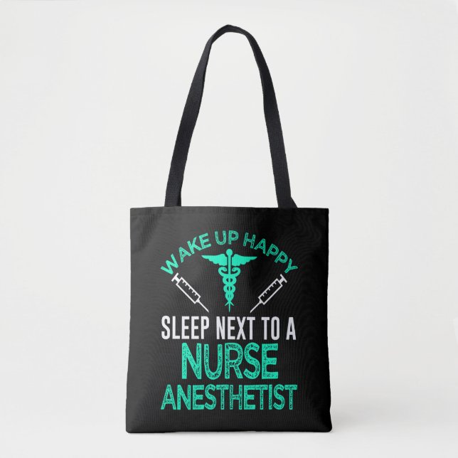 Nurse Anaesthetist RN Registered Nurse Gift CRNA Tote Bag (Front)