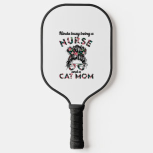 Nurse and cat mum funny gifts ideas pickleball paddle