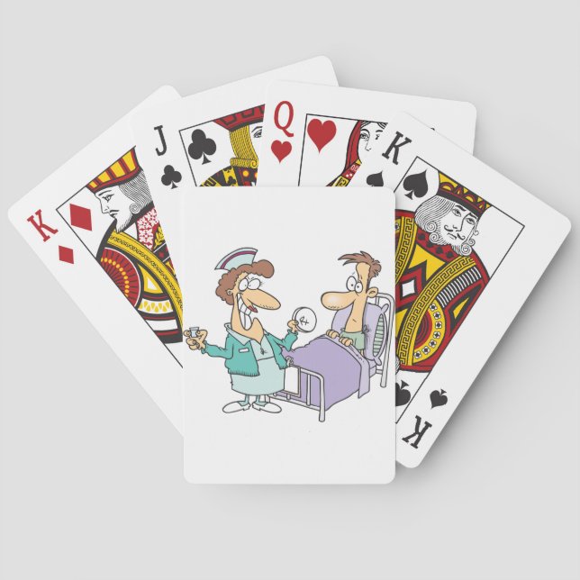 Nurse And Patient Playing Cards (Back)