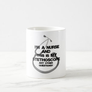 Nurse and Stethoscope Coffee Mug