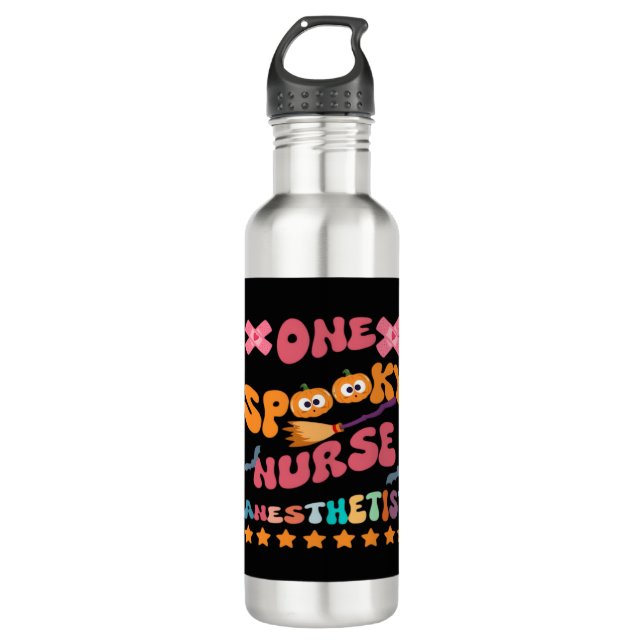 Nurse Anesthetist - One Spooky Nurse Anesthetist - 710 Ml Water Bottle (Front)