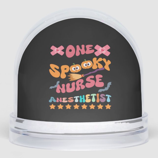 Nurse Anesthetist - One Spooky Nurse Anesthetist - Snowglobe (Front)