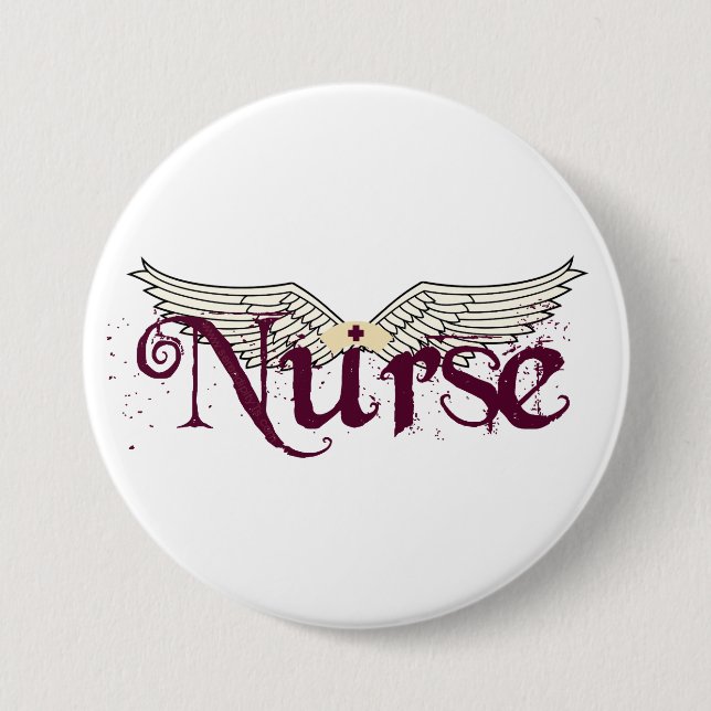 Nurse Angel 7.5 Cm Round Badge (Front)