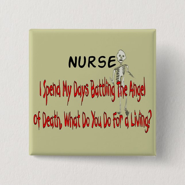 Nurse "Angel of Death"---Funny Gifts 15 Cm Square Badge (Front)
