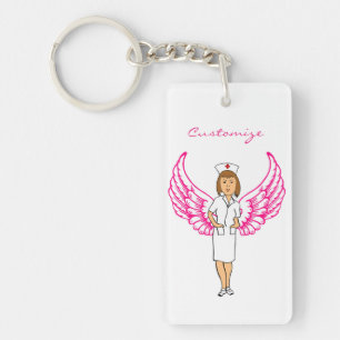 Nurse Angel Wings Thunder_Cove Key Ring