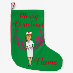 Nurse Angel Wings Thunder_Cove Small Christmas Stocking