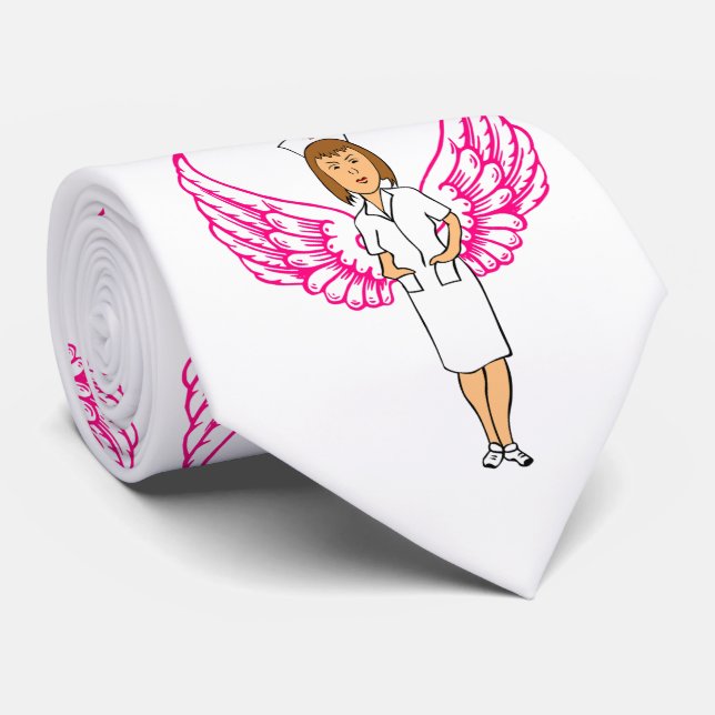 Nurse Angel Wings Thunder_Cove Tie (Rolled)