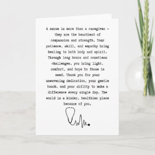 Nurse appreciation card