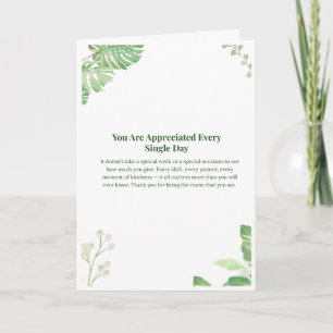 Nurse Appreciation Card — You Are Appreciated