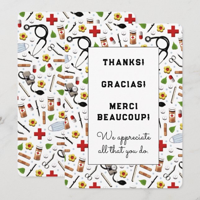 Nurse Appreciation Cards (Front/Back)