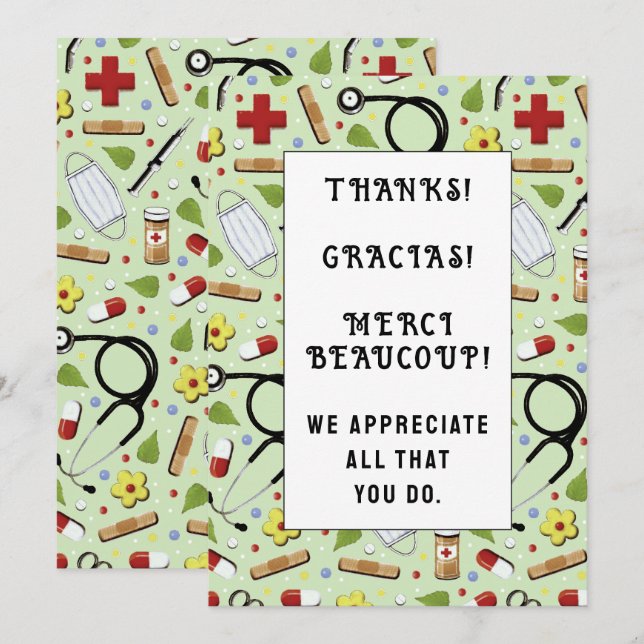 Nurse Appreciation Cards (Front/Back)