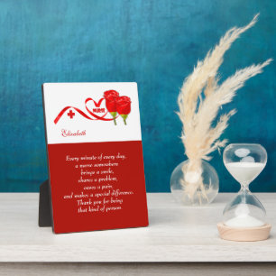 Nurse Appreciation Custom Gift Plaque