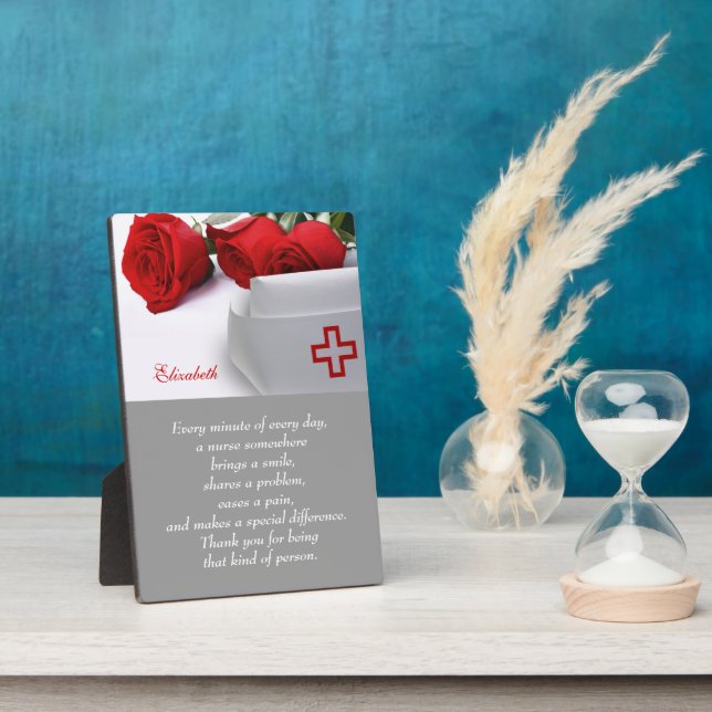 Nurse Appreciation Custom Gift Plaque (Side)