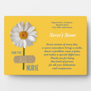 Nurse Appreciation Custom Name Gift  Plaque