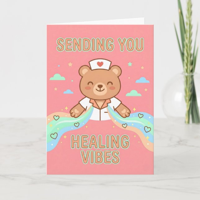 Nurse Appreciation ending You Healing Vibes Cute Card (Front)