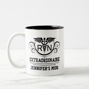 Nurse Appreciation Gift Personalised RN Two-Tone Coffee Mug