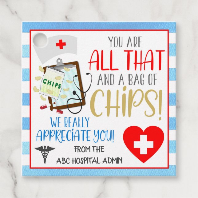 Nurse Appreciation Gift Tag (Front)