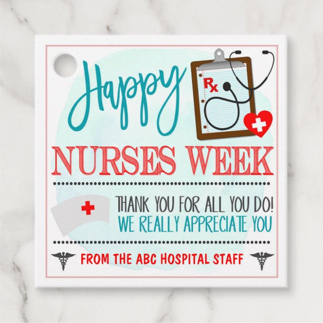 Nurse Appreciation Gift Tag (Front)