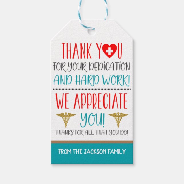 Nurse Appreciation Gift Tag (Front)