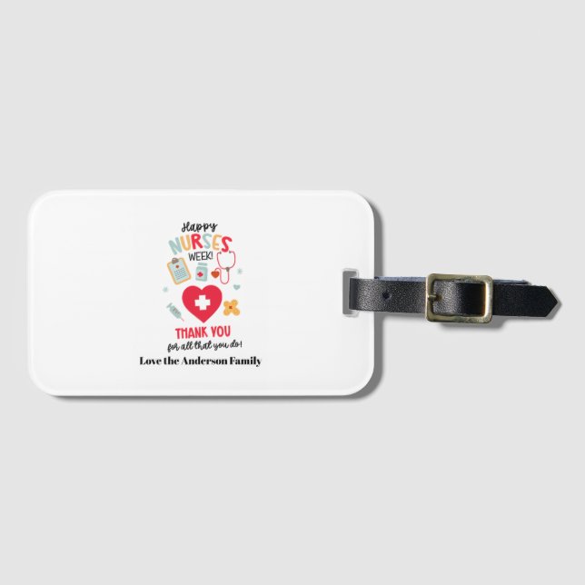 NURSE Appreciation Gift Tag Happy Nurses Week Gift (Front Horizontal)