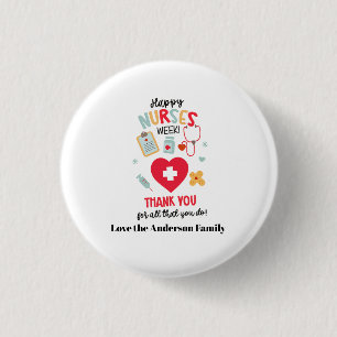 NURSE Appreciation Gift Tag Happy Nurses Week Gift 3 Cm Round Badge