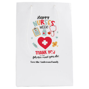 NURSE Appreciation Gift Tag Happy Nurses Week Gift Medium Gift Bag