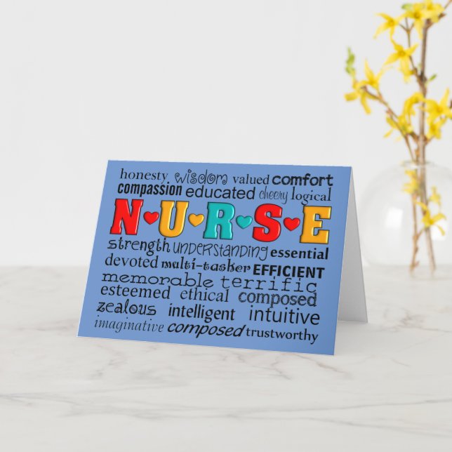 Nurse Appreciation Greeting Card (Yellow Flower)