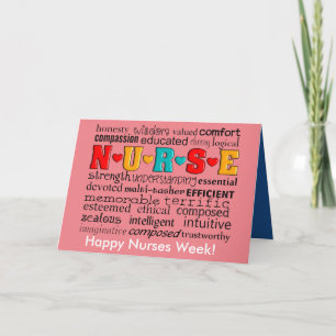 Nurse Appreciation Greeting Card Salmon