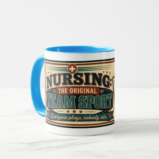 Nurse Appreciation Mug–Funny Nursing Team Gift Mug (Front Left)