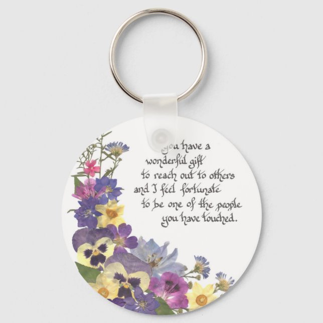 nurse appreciation or thank you key ring (Front)