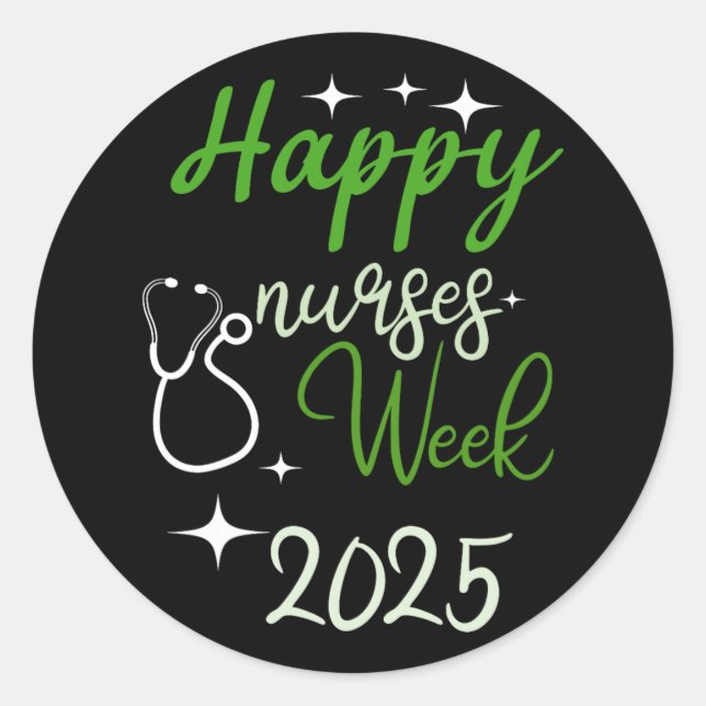 Nurse Appreciation Week - Happy National Nurses We Classic Round Sticker (Front)