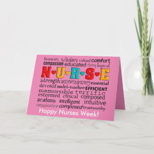 Nurse Appreciation Week Pink Card