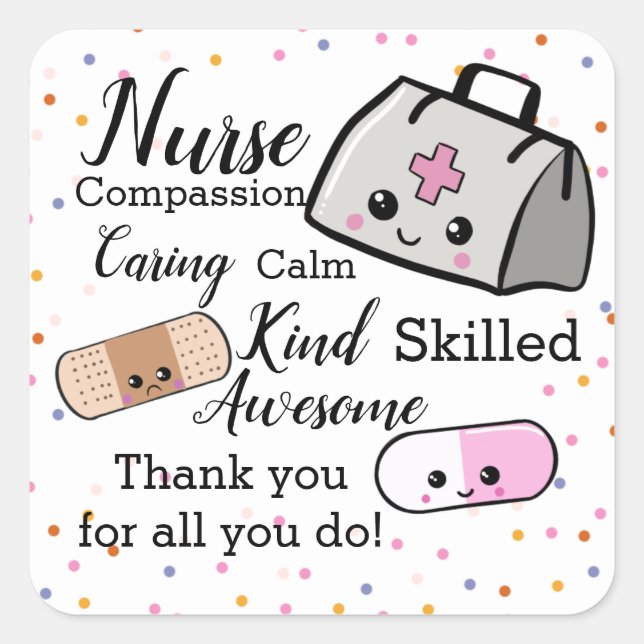 Nurse appreciation week sticker plaster (Front)