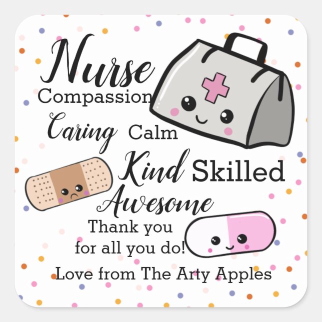 Nurse appreciation week sticker plaster (Front)