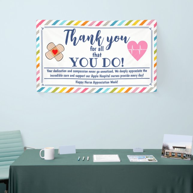 Nurse Appreciation Week Thank You amazing nurses Banner (Tradeshow)