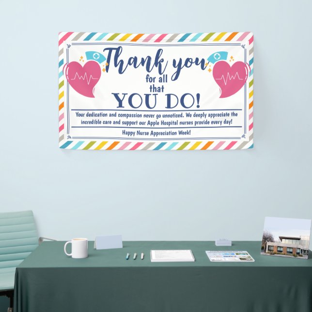 Nurse Appreciation Week Thank You amazing nurses Banner (Tradeshow)