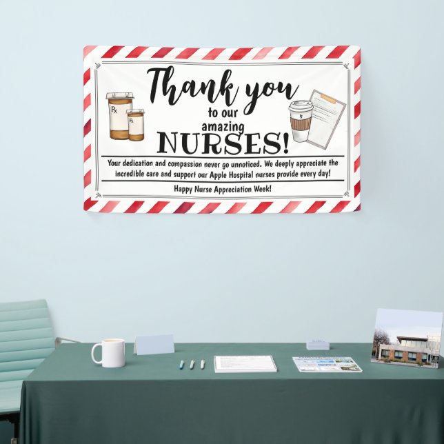 Nurse Appreciation Week Thank You amazing nurses Banner (Tradeshow)