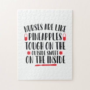 Nurse Art Nurse Are Like Pineapples Jigsaw Puzzle