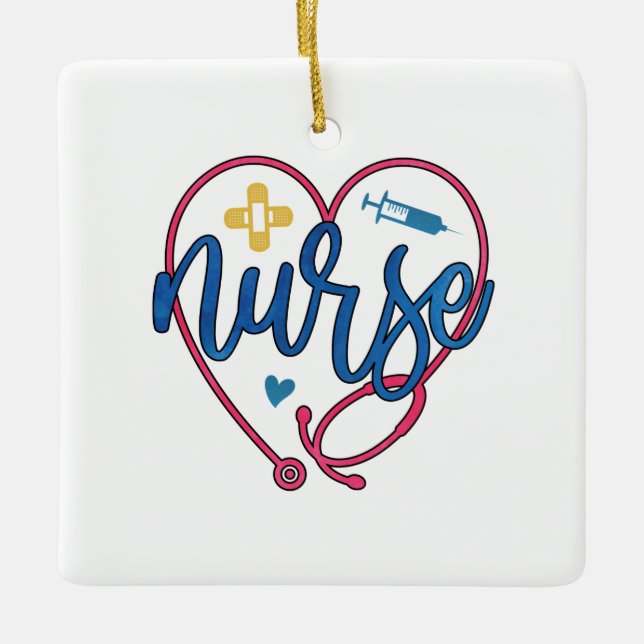 Nurse Art Nurse Ceramic Ornament (Front)