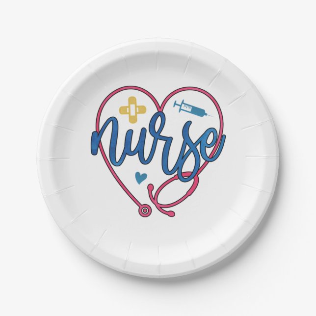 Nurse Art Nurse Paper Plate (Front)