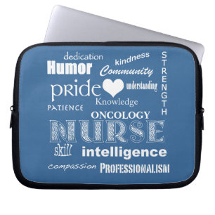 Nurse Attributes/ONCOLOGY (Customisable) Laptop Sleeve