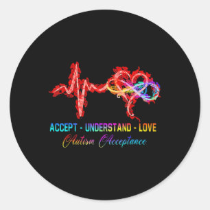 Nurse Autism Accept Understand Love Autism Awarene Classic Round Sticker