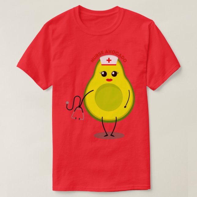 Nurse Avocado T-Shirt (Design Front)