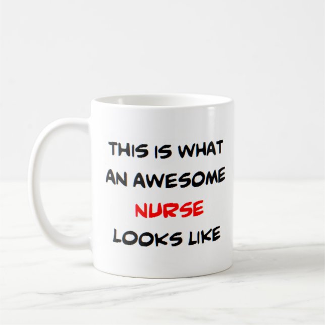nurse, awesome coffee mug (Left)